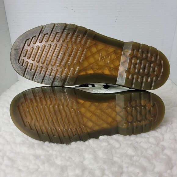 Dr. Martens 1460 Y Women's Boots Size 7 White leather Side Zipper Biker Shoes - Picture 9 of 9